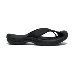 Discount Men'S Waimea Leather Flip-Flop | Black/Black Men Slip-Ons