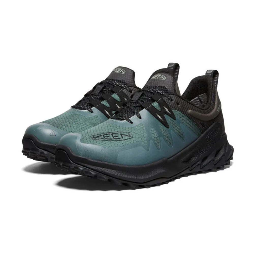Outlet Men'S Zionic Waterproof Hiking Shoe | Dark Forest/Black Men Shoes