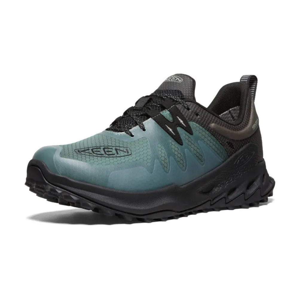 Outlet Men'S Zionic Waterproof Hiking Shoe | Dark Forest/Black Men Shoes