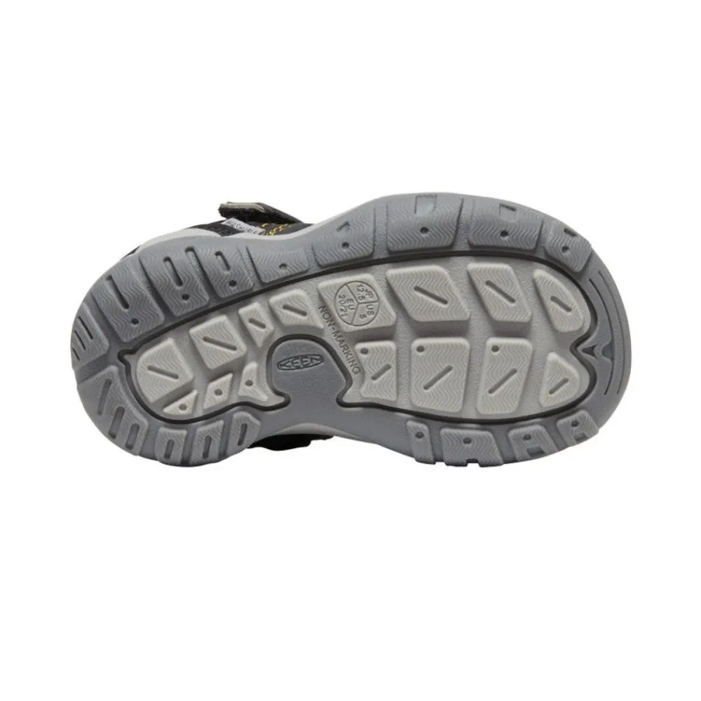 Clearance Toddlers' Knotch Peak Sneaker | Black/ Yellow Kids Shoes