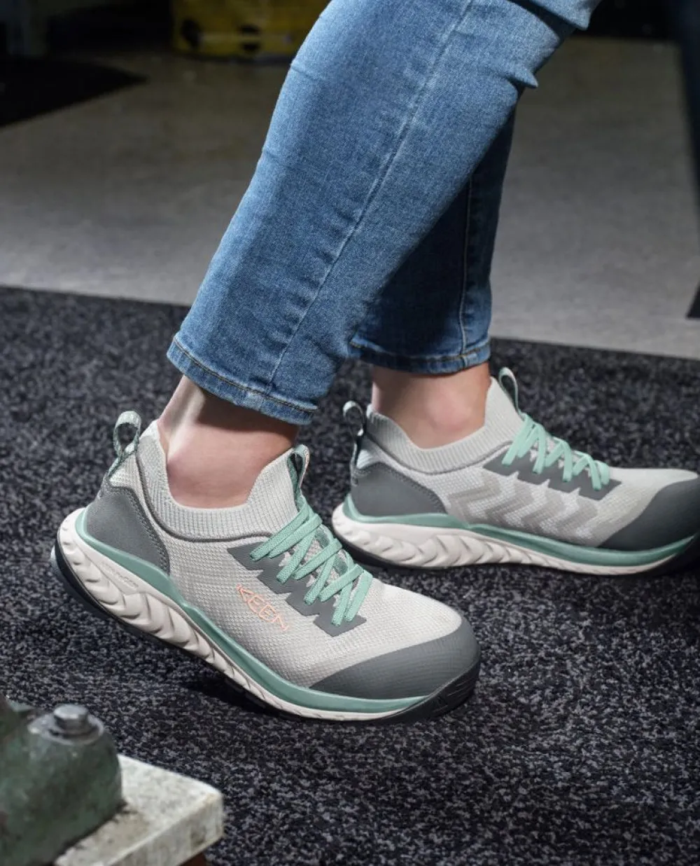 Clearance Women'S Arvada Shift Work Sneaker (Carbon-Fiber Toe) | Steel Grey/Granite Green Women Work Boots & Shoes