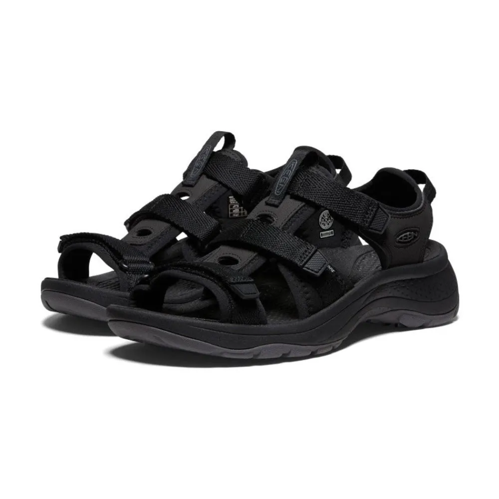 Outlet Women'S Astoria West Open-Toe | Black/Black Women Sandals
