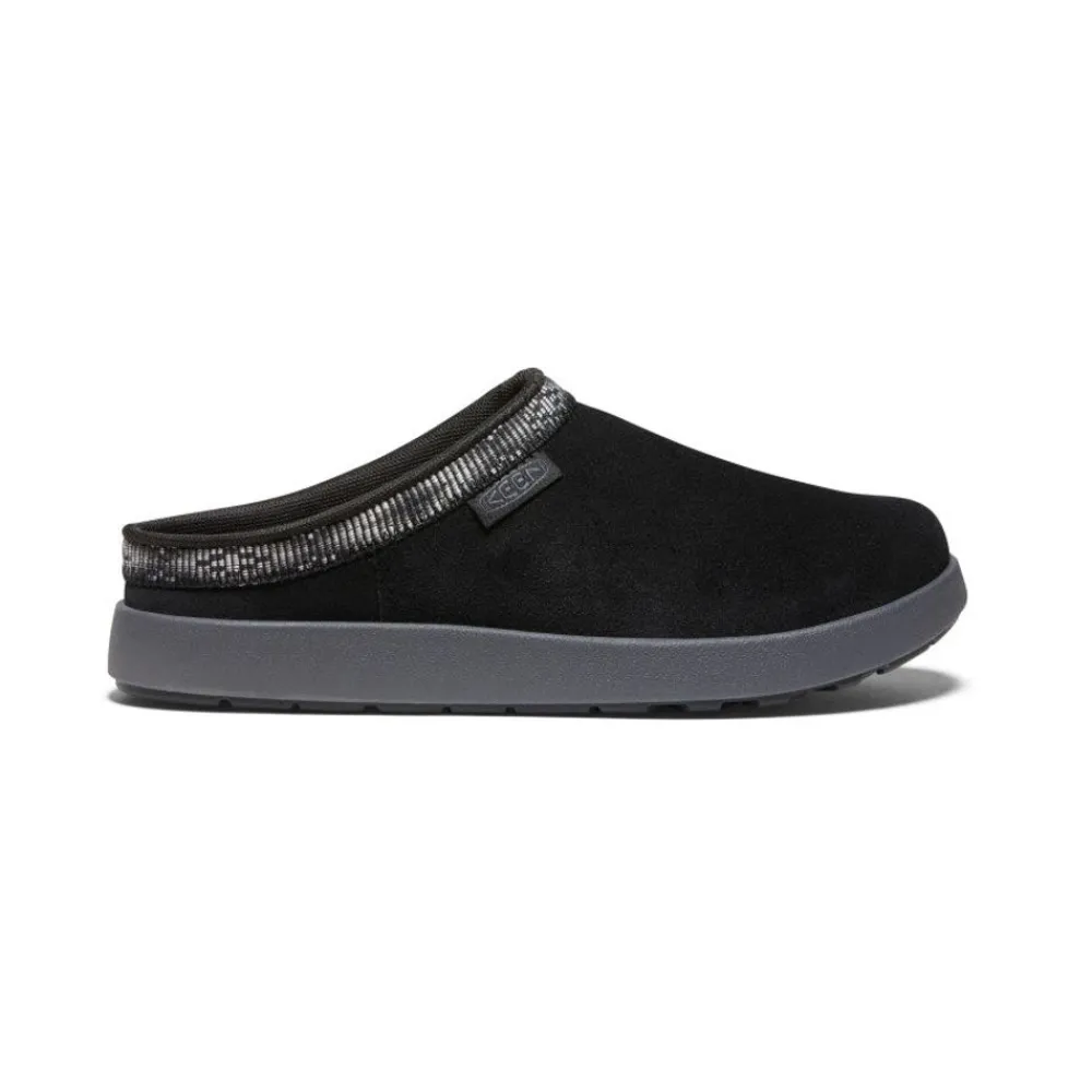 New Women'S Elle Suede Mule | Black/Magnet Women Slip-Ons