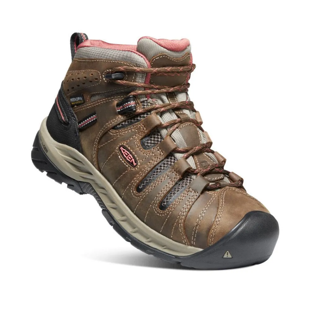 Online Women'S Flint Ii Waterproof Boot (Soft Toe) | Cascade Brown/Brick Dust Women Work Boots & Shoes