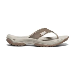 Best Women'S Kona Leather Flip-Flop | Brindle/Silver Birch Women Slip-Ons
