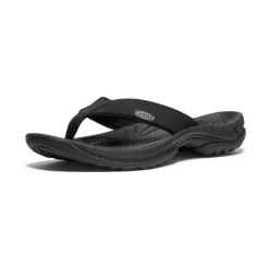 Hot Women'S Kona Leather Flip-Flop | Black/Vapor Women Slip-Ons