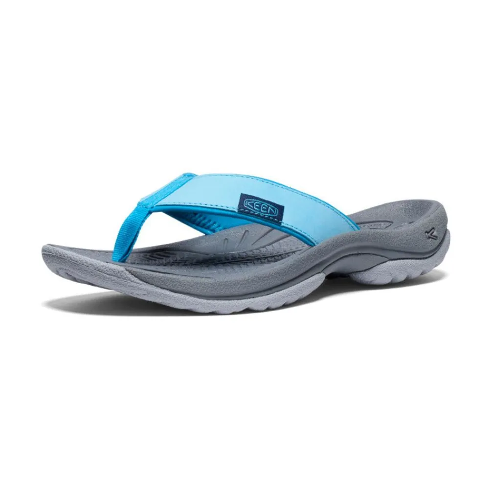 Best Women'S Kona Leather Flip-Flop | Blue Atoll/Blue Danube Women Slip-Ons