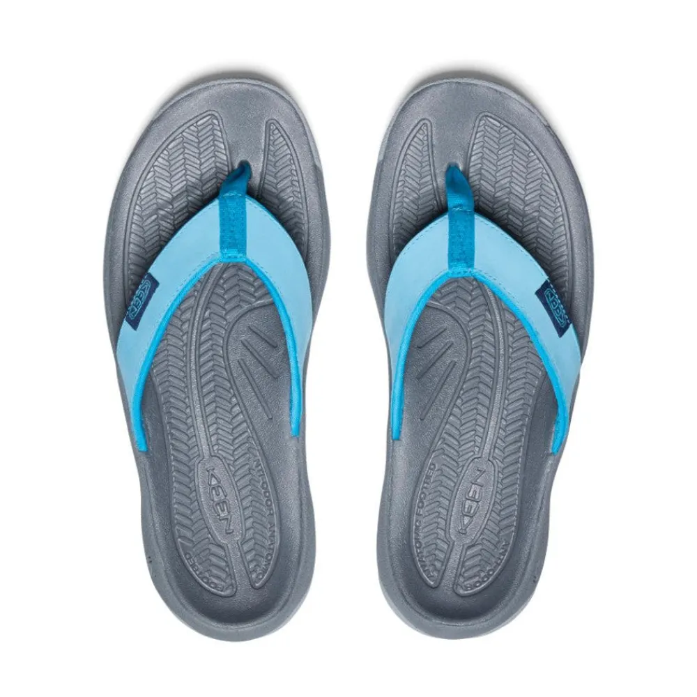 Best Women'S Kona Leather Flip-Flop | Blue Atoll/Blue Danube Women Slip-Ons