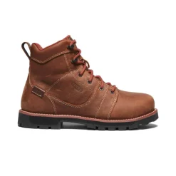 Fashion Women'S Seattle 6" Waterproof Boot (Aluminum Toe) | Gingerbread/Black Women Work Boots & Shoes